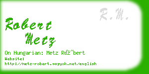 robert metz business card